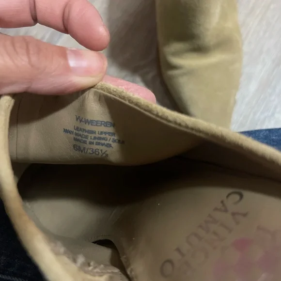 Vince Camuto Suede Slip-On Mules in Pale Yellow - Picture 7 of 7